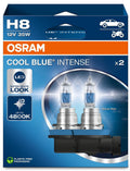 2.St H8 OSRAM Cool Blue INTENSE New 2025 NextGeneration 4800K +100% Halogen Lamp