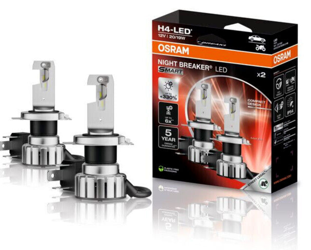 2St. OSRAM H4 NIGHT BREAKER LED SMART +330% StVZO-Konforme  ®