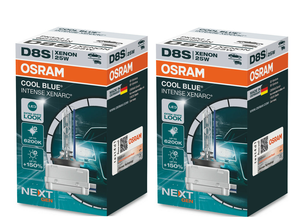 2 Stück OSRAM D8S XENARC COOL BLUE INTENSE NextGen.6200K 12V+24V Xenon
