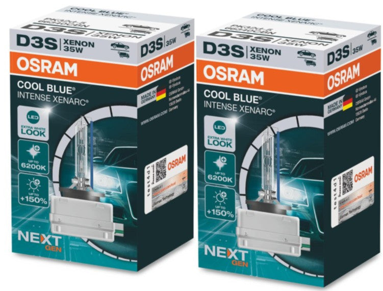 2x D3S OSRAM COOL BLUE Xenon INTENSE NextGen. 6200K 150% 12/24V Edition Xenon