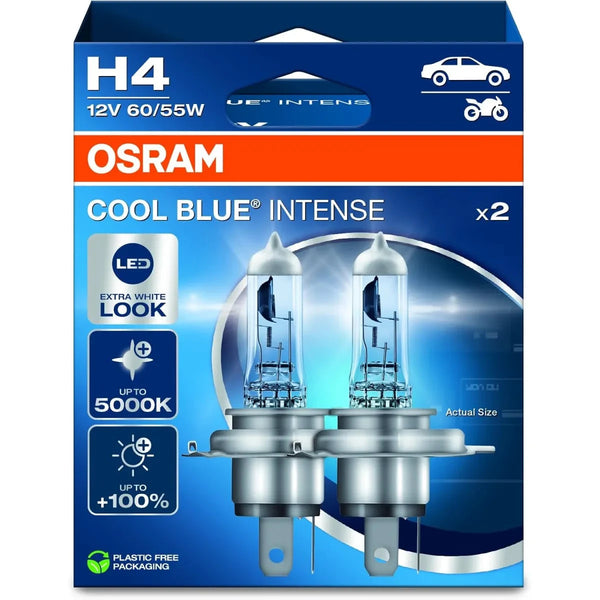 2x H4 OSRAM Cool Blue INTENSE NextGeneration 5000K 12V HALOGEN Lampe