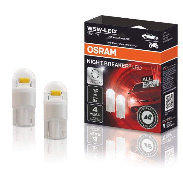 2St. OSRAM LED W5W 12V 1W W2.1x9.5d GEN2 mit Straßenzulassung 6000K Blister