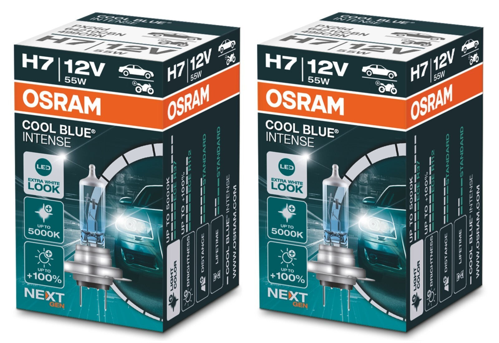 2 STÜCK H7 OSRAM COOL BLUE NEXT GEN 2026 UP TO 100% Licht Halogen