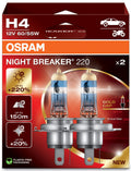 2 St. NEW H4 OSRAM NIGHT BREAKER GEN 2 +220% NEUE VERSION 12V 60/55W HALOGEN